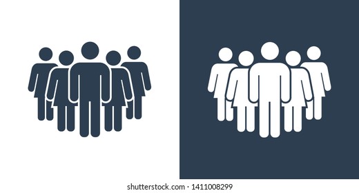 People Crowd Sign Icon Vector