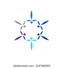 PEOPLE CROWD SIGN, SYMBOL, LOGO, ICON ISOLATED ON WHITE