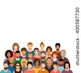 People crowd vector illustration