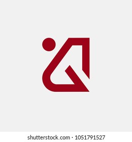 people D logo abstract, alphabet logo vector