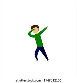 People DAB dance Vector Illustration Flat Design