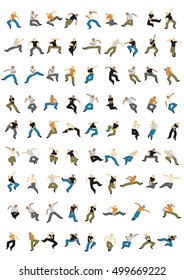 people dance, a collection of icons. Break Dance