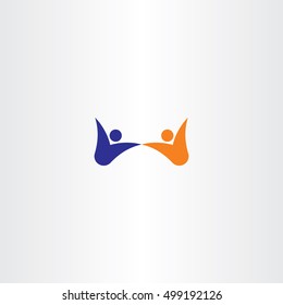 people dance happy vector icon logo element