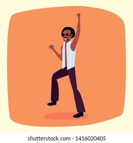 people dancer funk vector ilustration