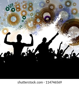 People dancing background party