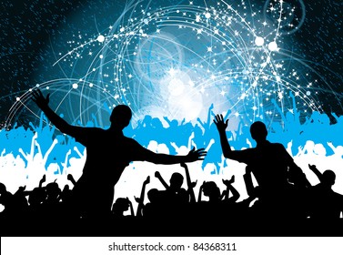 People dancing background party