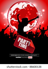 People dancing background party