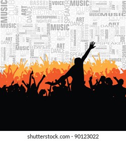 People dancing background party
