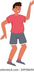 People Dancing Character Isolated on White Background. Flat Vector Illustration