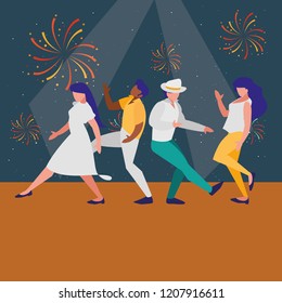people dancing design