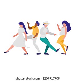 people dancing design