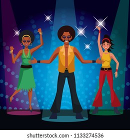 People dancing at disco