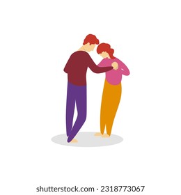 People dancing flat design, people dancing icons in color