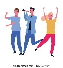 People dancing and having fun