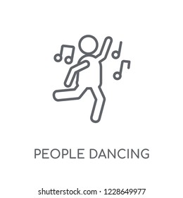 People Dancing icon linear icon. Modern outline People Dancing logo concept on white background from Recreational games collection. Suitable for use on web apps, mobile apps and print media.