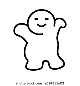 people dancing icon on white background