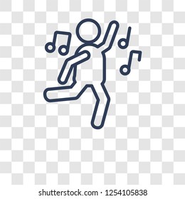 People Dancing icon icon. Trendy People Dancing logo concept on transparent background from Recreational games collection
