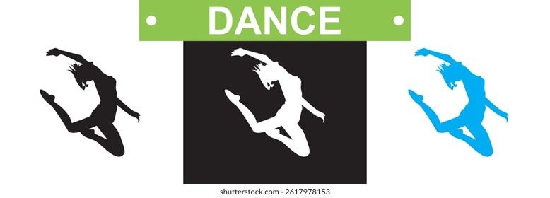 People dancing icon. Vector for websites, mobile interfaces, presentations, banner, visual branding etc. Vector illustration. isolated on white and black background. EPS 10