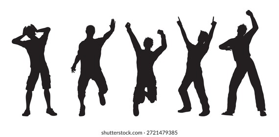 Personas bailando iconos, Ilustración vectorial.