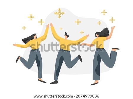 people dancing in praise of god Religious concept, modern vector concept, can be used for design and media.