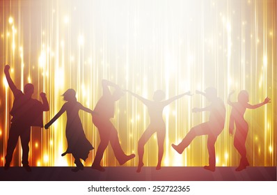 People dancing together at party