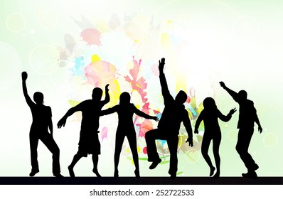 People dancing together at party