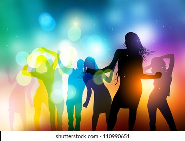 People Dancing Vector - vector illustration.