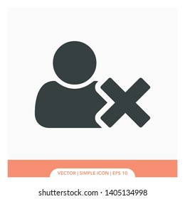 People delete Icon Vector Illustration