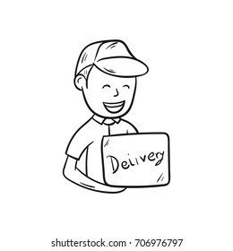 people delivery box outline