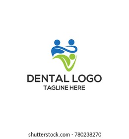 people dental leaf logo