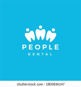 people dental logo vector icon illustration