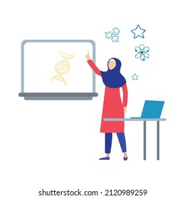 people describing company plan and strategy to reach future target. Flat vector illustration