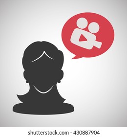 People design. Media icon. Isolated illustration , vector