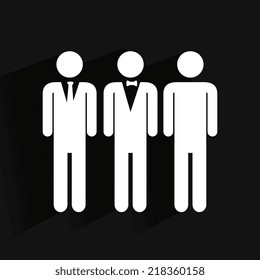 People design over black background, vector illustration