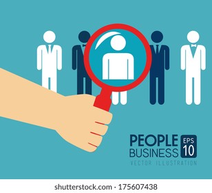 people design  over  blue background vector illustration 