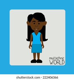People design over blue background, vector illustration