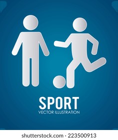 People design over blue background, vector illustration 