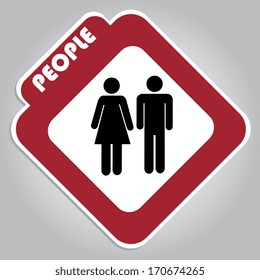 people design  over gray background vector illustration 