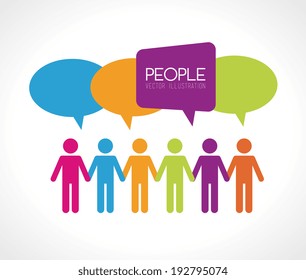 People design over gray background, vector illustration