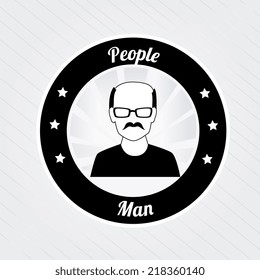 People design over gray background, vector illustration
