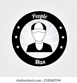 People design over gray background, vector illustration