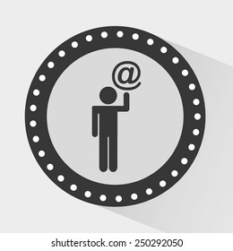 people design over gray background, vector illustration.
