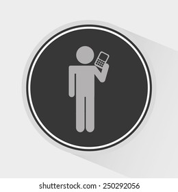 people design over gray background, vector illustration.
