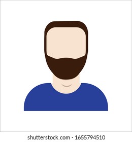 People design over white background. For social network. Men face. vector illustration
