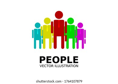 Diseño de personas sobre fondo blanco, ilustración vectorial