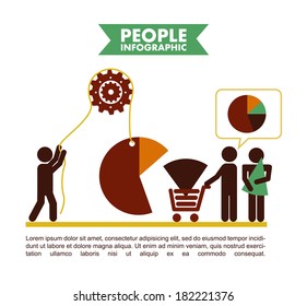 People design over white background, vector illustration