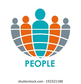 People design over white background, vector illustration