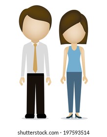People design over white background, vector illustration