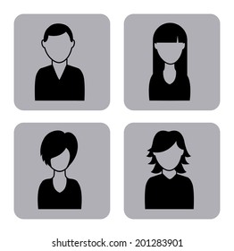 People design over white background, vector illustration