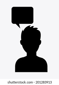 People design over white background, vector illustration